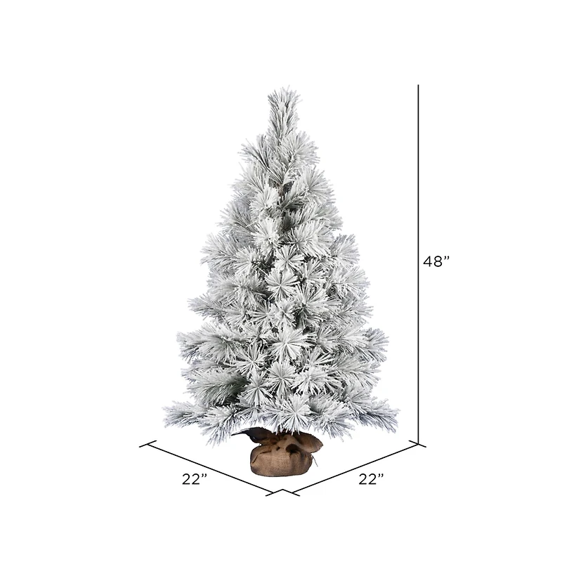 48" Unlit Frosted Beckett Pine Artificial Christmas Tree