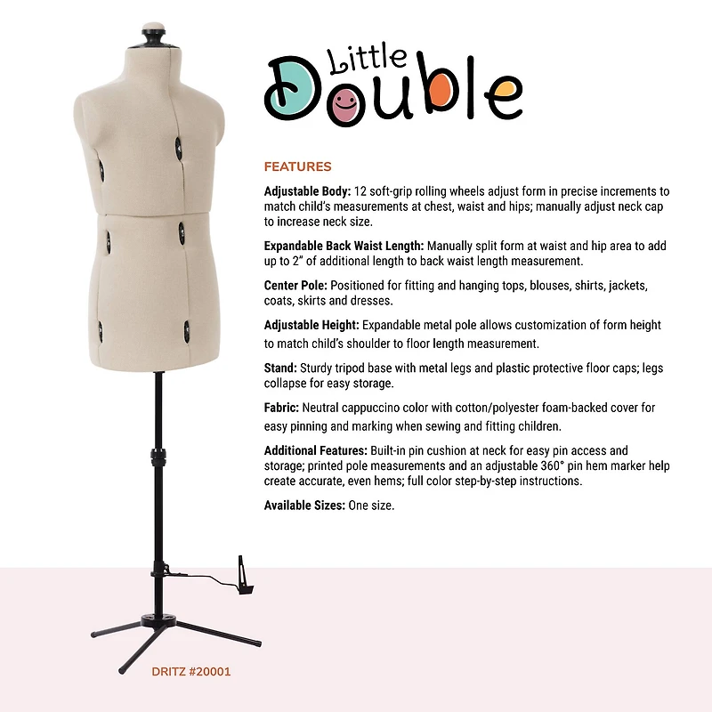 Dritz® Little Double Child Dress Form with Adjustable Tri-Pod Stand