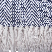 DII® Nautical Blue Herringbone Stripe Throw