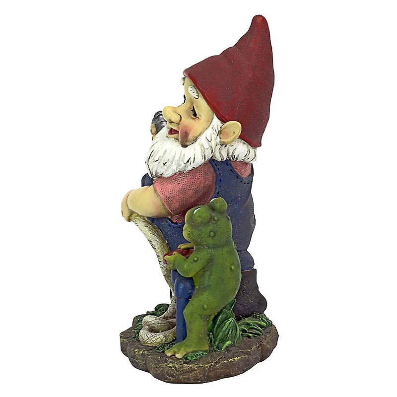Design Toscano 9" Firefighter Franz and His Frog Fire Brigade Garden Gnome Statue