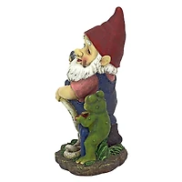 Design Toscano 9" Firefighter Franz and His Frog Fire Brigade Garden Gnome Statue