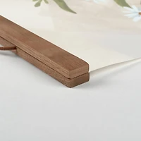 Farmhouse Florals Teak Hanging Canvas