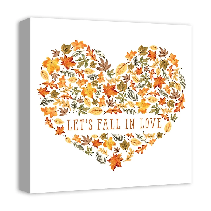 Let's Fall in Love Canvas Wall Art
