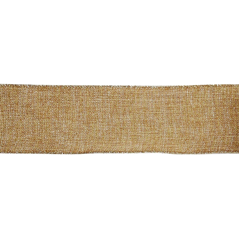 2.5" x 80ft. Faux Linen Shimmer Wired Jumbo Ribbon by Celebrate It®