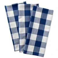 DII® Navy Buffalo Check Dishtowels, 3ct.