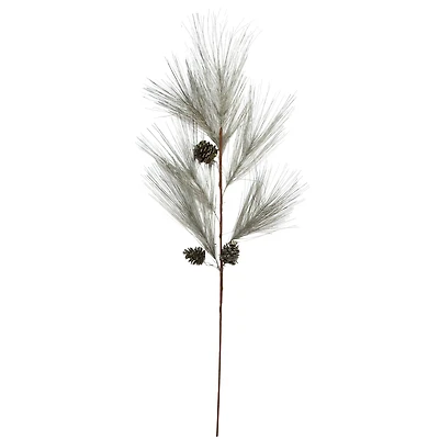 Brown & Gray Long Needle Pinecone Christmas Spray