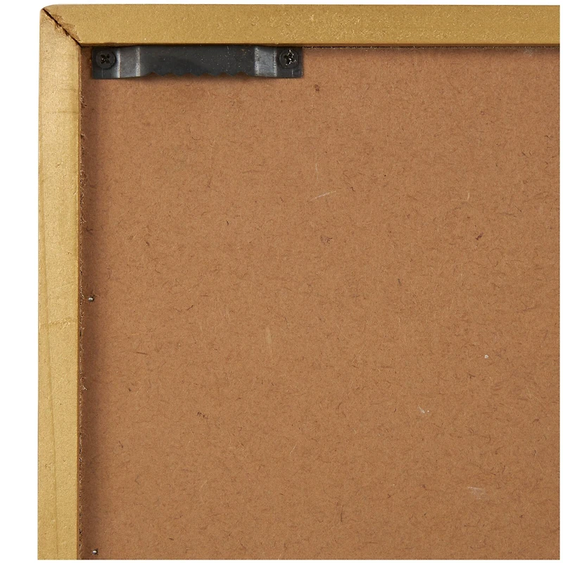 Gold Wood Leaf 3D Wall Décor with Beveled Frame Set