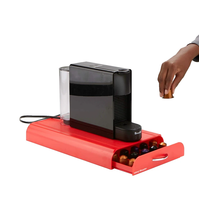 Mind Reader Red 50 Capacity Coffee Pod Holder Drawer