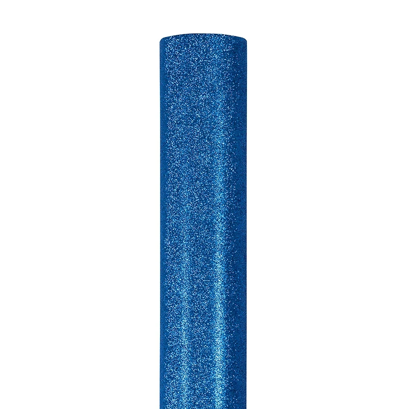 JAM Paper Blue Glitter Gift Wrap