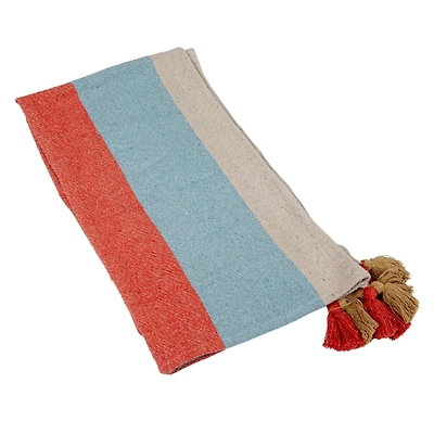Hello Honey® 60" Multicolor Striped Woven Throw with Tassels