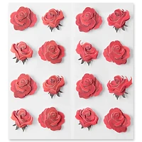 Red Roses Floral Dimensional Stickers by Recollections™