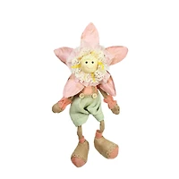 17" Pink Spring Sunflower Girl Decorative Figure