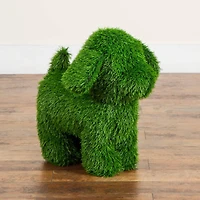 18in. UV Resistant Artificial Grass Garden Plush Topiary Puppy Dog (Indoor/Outdoor)