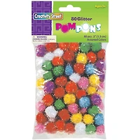 Creativity Street® 1/2" Glitter Pom Poms, 6 Packs of 80