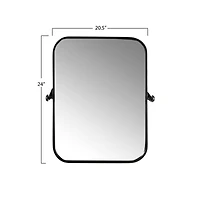 Hello Honey® 24'' Metal Framed Pivoting Wall Mirror