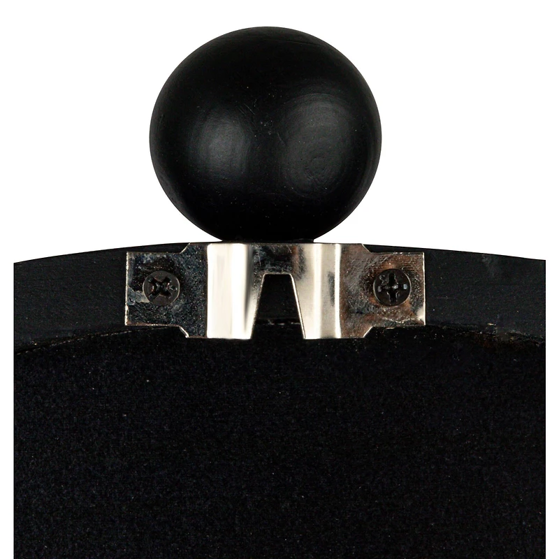 Hello Honey® 31.5" Black Boho-Southwestern Beaded Arched Firwood Wall Mirror