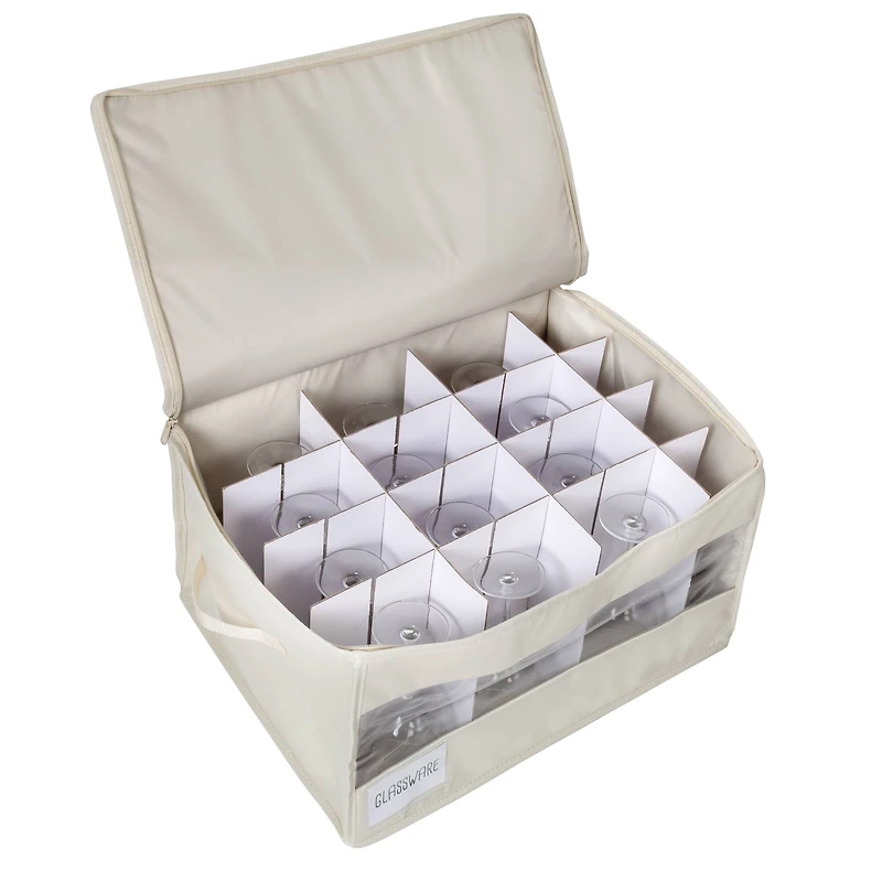 Honey Can Do Natural Stemware Storage Box Set