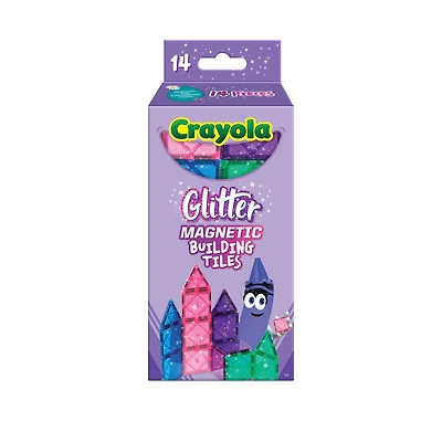Crayola® 14 Piece Glitter Magnetic Building Tiles