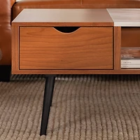 Acorn Mid Century Modern Faux Marble Coffee Table