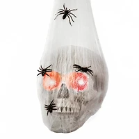 27" Animated Sound Activated Halloween Hanging Skull
