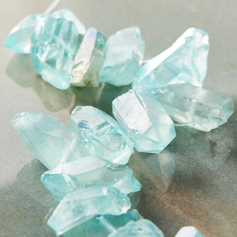 Light Blue Crystal Chunk Beads by Bead Landing™