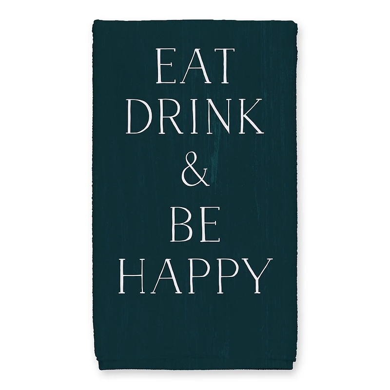 Eat Drink & Be Happy Tea Towel Set