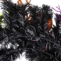 24'' Unlit Jack-O-Lantern in Witches Hat Halloween Pine Wreath