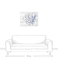 Navy Octopus Canvas Wall Art