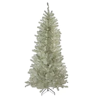 9ft. Unlit Metallic Platinum Artificial Tinsel Christmas Tree