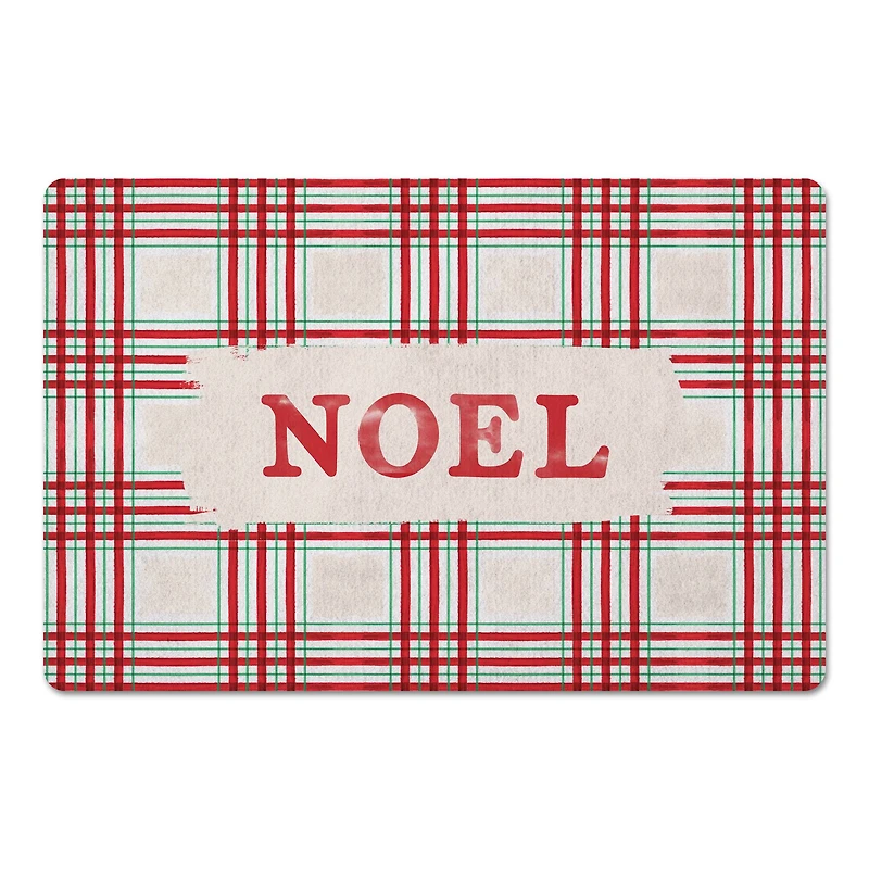 Noel Plaid Floor Mat