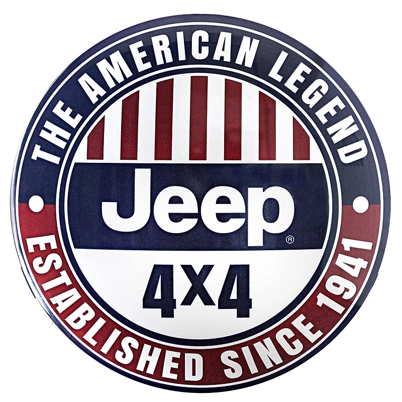 Licensed Jeep 4 X 4 Dome Metal Sign