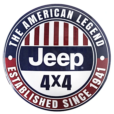 Licensed Jeep 4 X 4 Dome Metal Sign