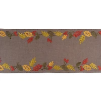 DII® 108" Shimmering Leaves Embroidered Table Runner