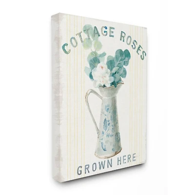 Stupell Industries Cottage Roses in Milk Tin Wall Accent