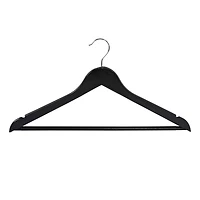 Honey Can Do Black Non-Slip Swivel Hook Wood Hangers, 24ct.