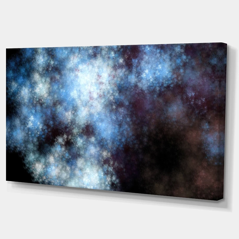 Designart - Blue White Starry Fractal Sky