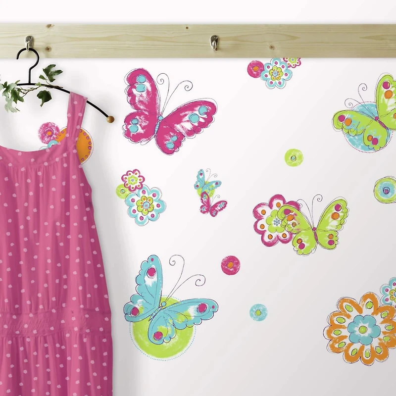 RoomMates Brushwork Butterfly Peel & Stick Wall Decals
