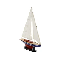 26" Wooden Sail Boat Sculpture