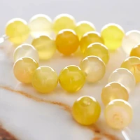 Yellow Agate Round Beads, 8mm by Bead Landing™