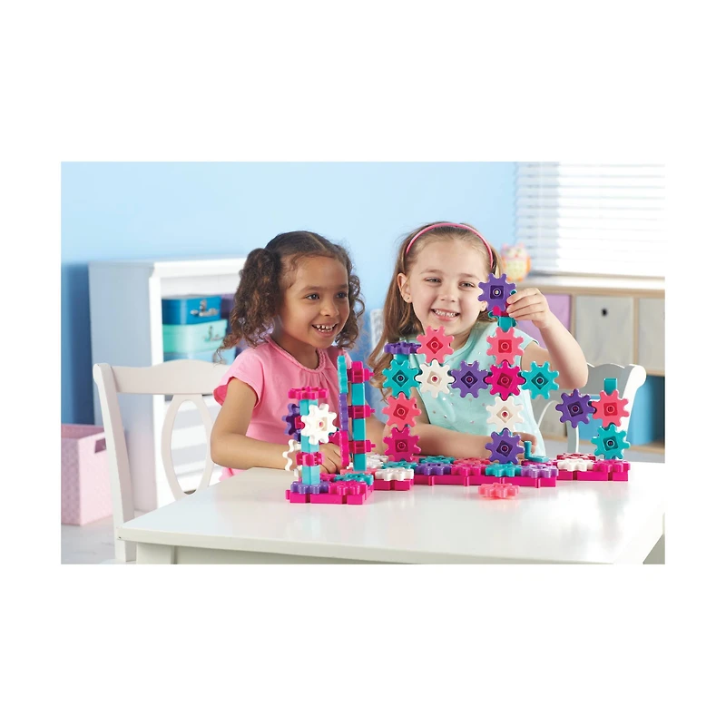 Learning Resources® Gears! Gears! Gears! 100-Piece Deluxe Pink Building Set