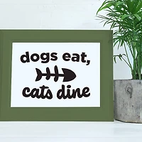 Leisure Arts® Vinyl Dogs Eat, Cats Dine Black Wall Decal