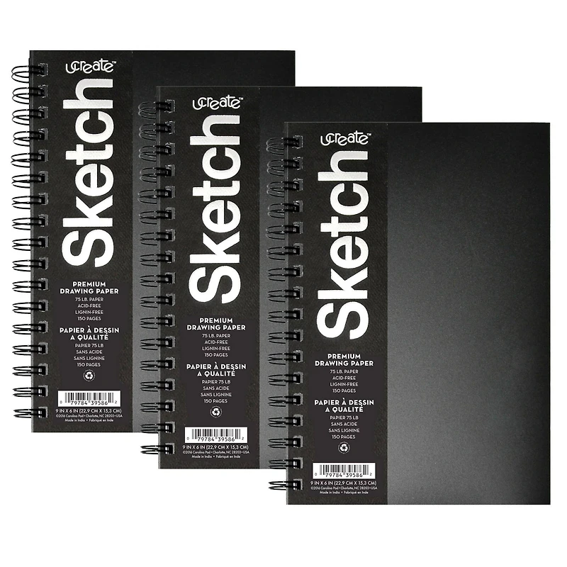 Pacon® UCreate® 9" x 6" Poly Cover Sketchbook, 3ct.
