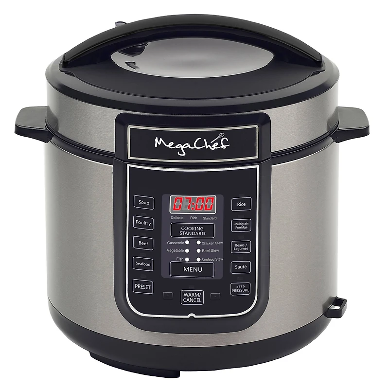 Megachef 6qt. Digital Pressure Cooker With 14 Pre-set Multi Function Features