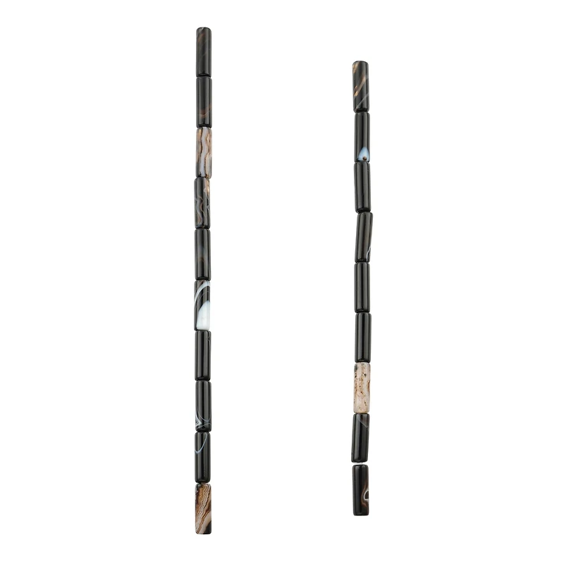 Tuxedo Agate Tube Beads, 13mm by Bead Landing™