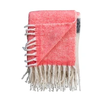 Hello Honey® Pink & Blue Striped Acrylic & Wool Throw Blanket