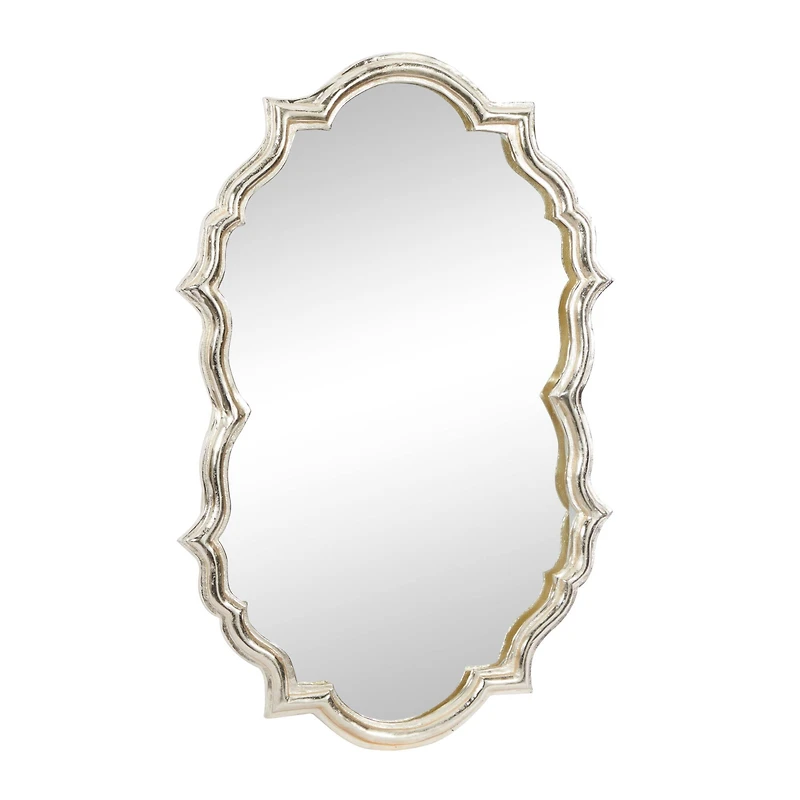 Gold Aluminum Contemporary Wall Mirror, 36" x 25" x 2"