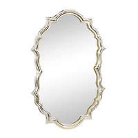 Gold Aluminum Contemporary Wall Mirror, 36" x 25" x 2"