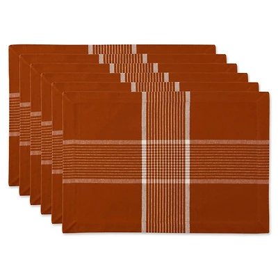 DII® Fiesta Rust Check Placemats, 6ct.