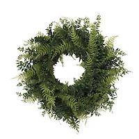 24" Green Buckler Fern & Grass Wreath