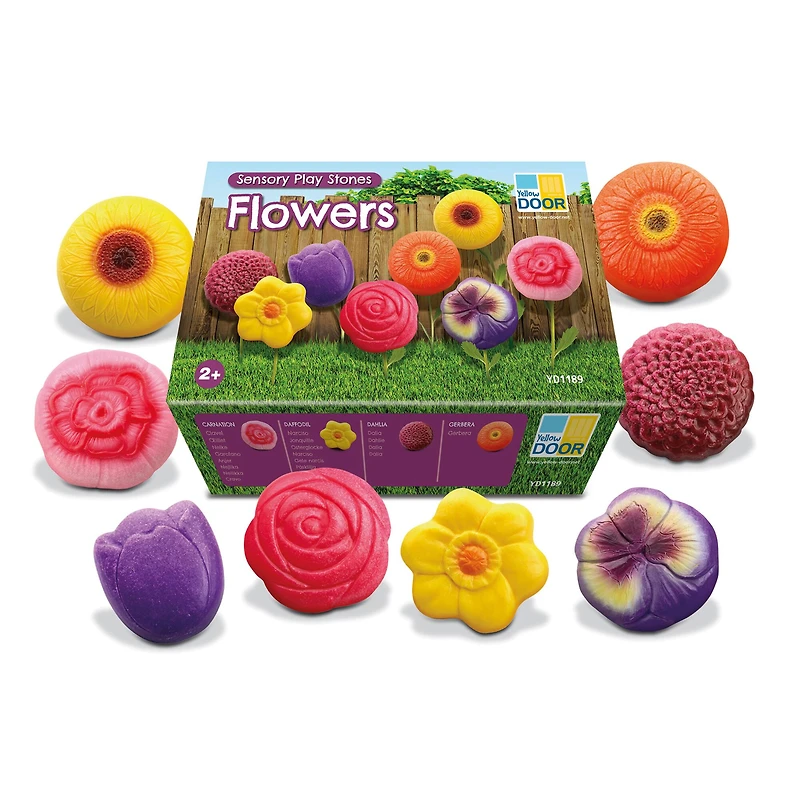 Yellow Door Sensory Play Stones Flowers Activity Set